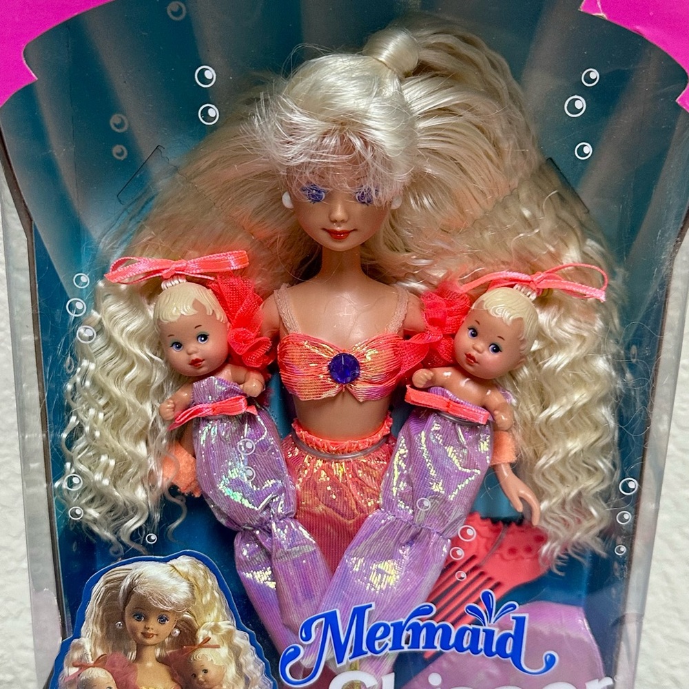 NEW 1993 Vintage Barbie Doll Mermaid Skipper and the Sea Twins Merbaby Babies - Picture 2 of 5